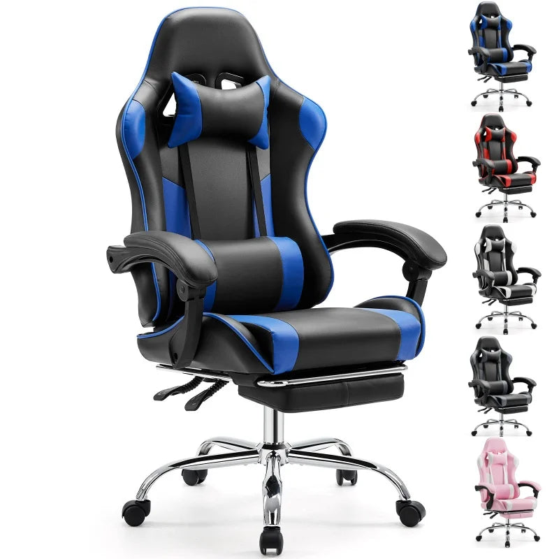 JHK Ergonomic Leather with Headrest and Lumbar Support