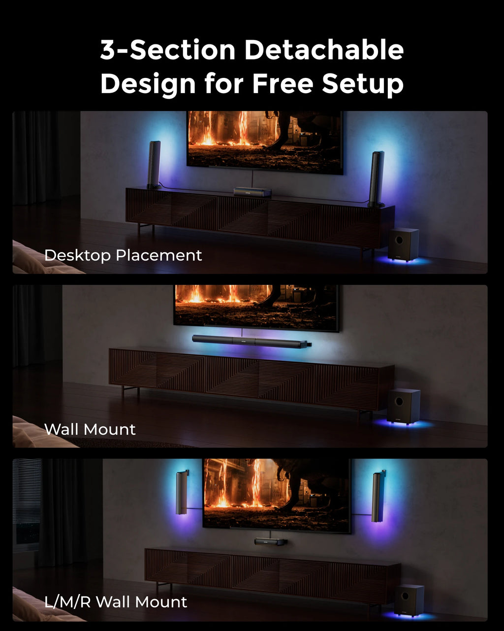 ULTIMEA 5.1 Detachable Soundbar for TV with Dolby Atmos