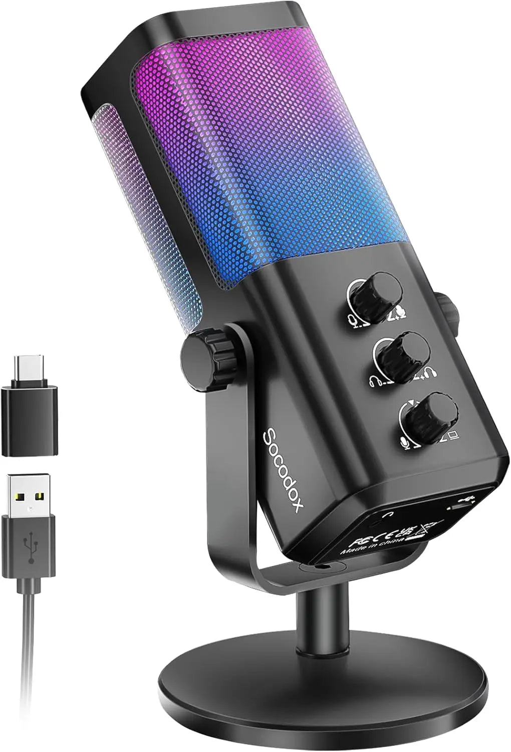 RGB Balance & Noise Cancellation, Studio USB Computer Condenser Mic