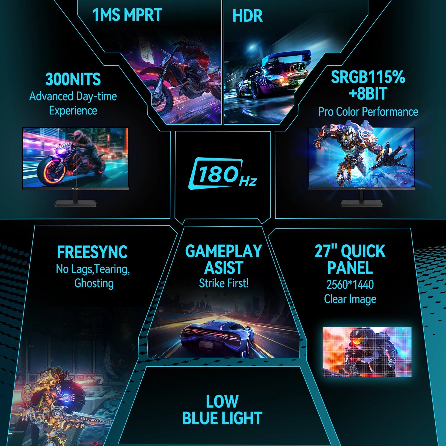 New ARZOPA 27inch PC Monitor