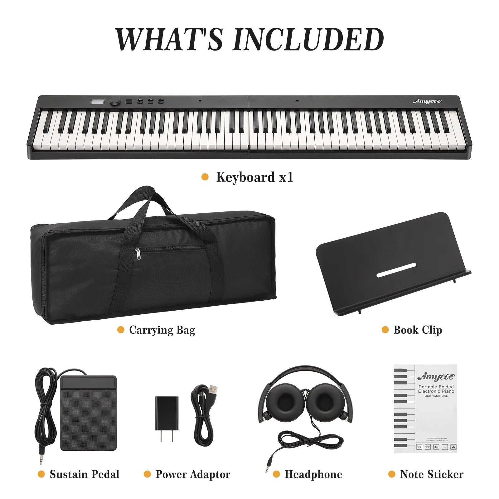 Folding Portable Piano Keyboard 88 Keys