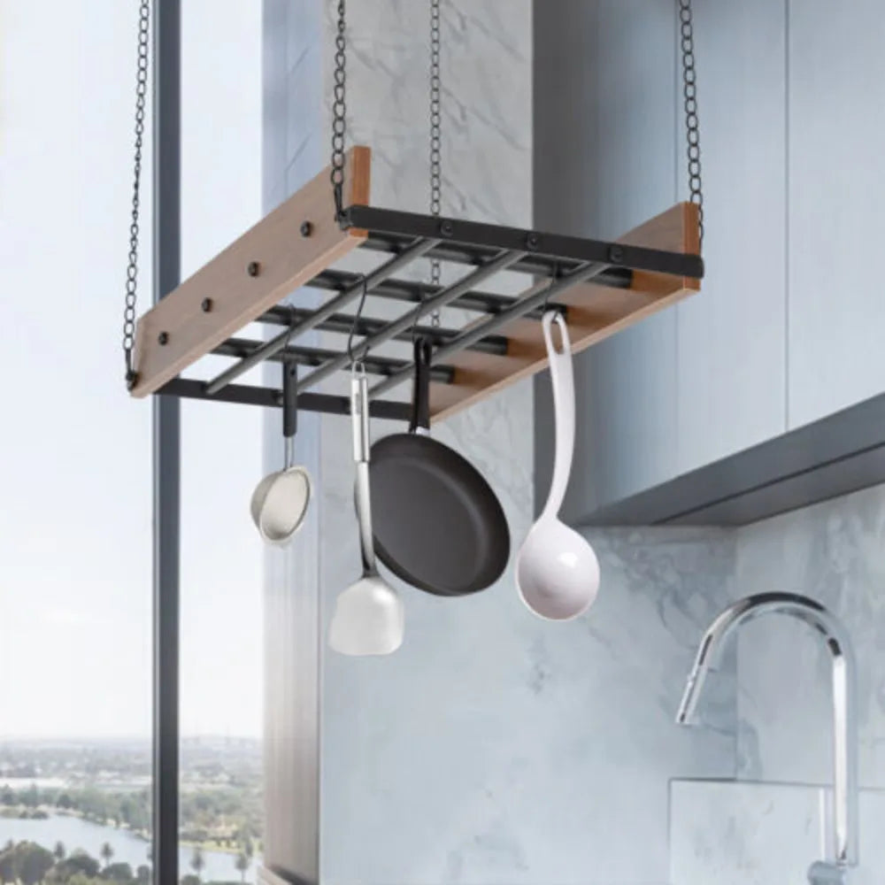 Hanging Pot Pan Storage Adjustable Spring Clips