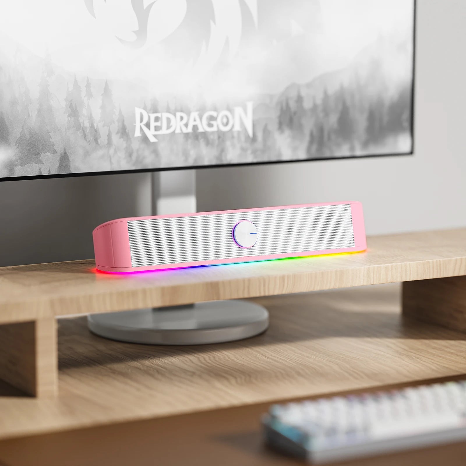 Redragon GS560 RGB Desktop Soundbar, 2.0 Channel