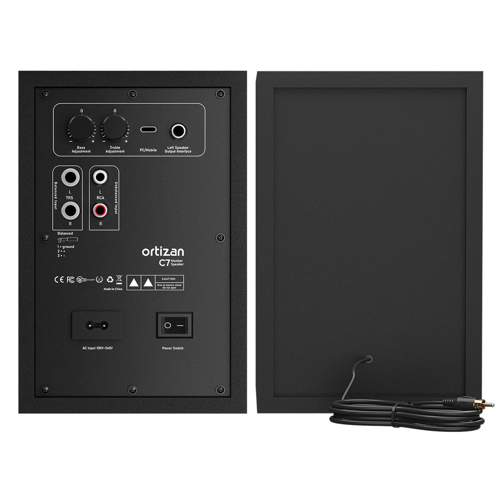 Ortizan C7 Dual-Mode 2.0 Studio Monitors Near Field Music Production