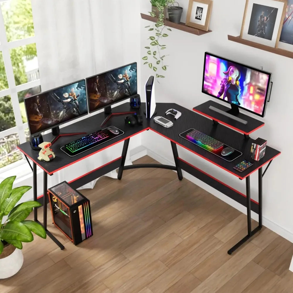 L Shaped Corner Large Desktop  Work Place