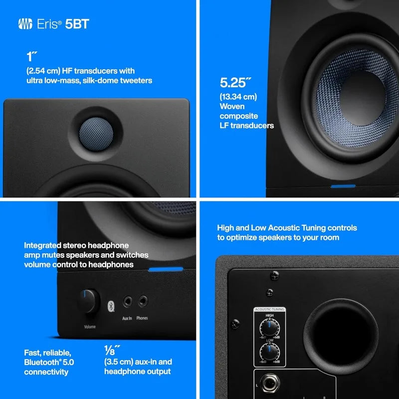 Eris 5BT Bluetooth Studio Monitors, Pair — 5" Powered