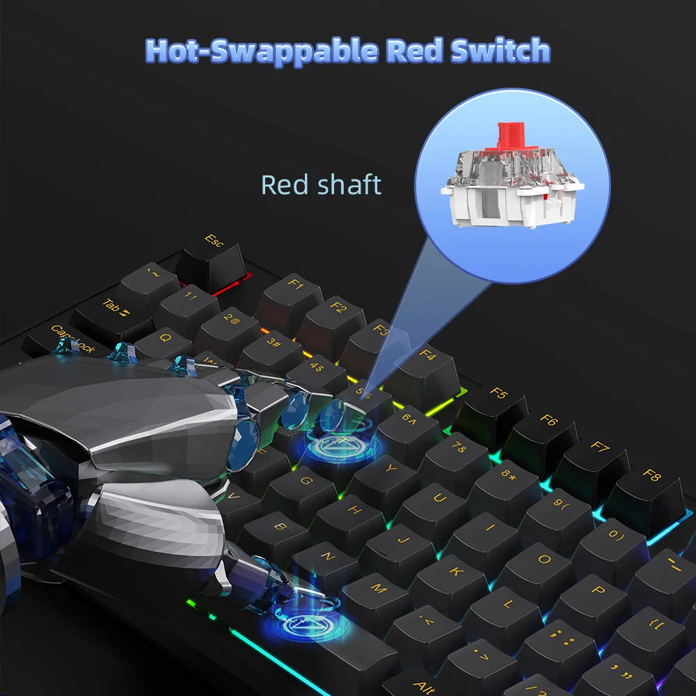 NPET 87 Keys RGB Mechanical Keyboard, Wired Gaming And Office