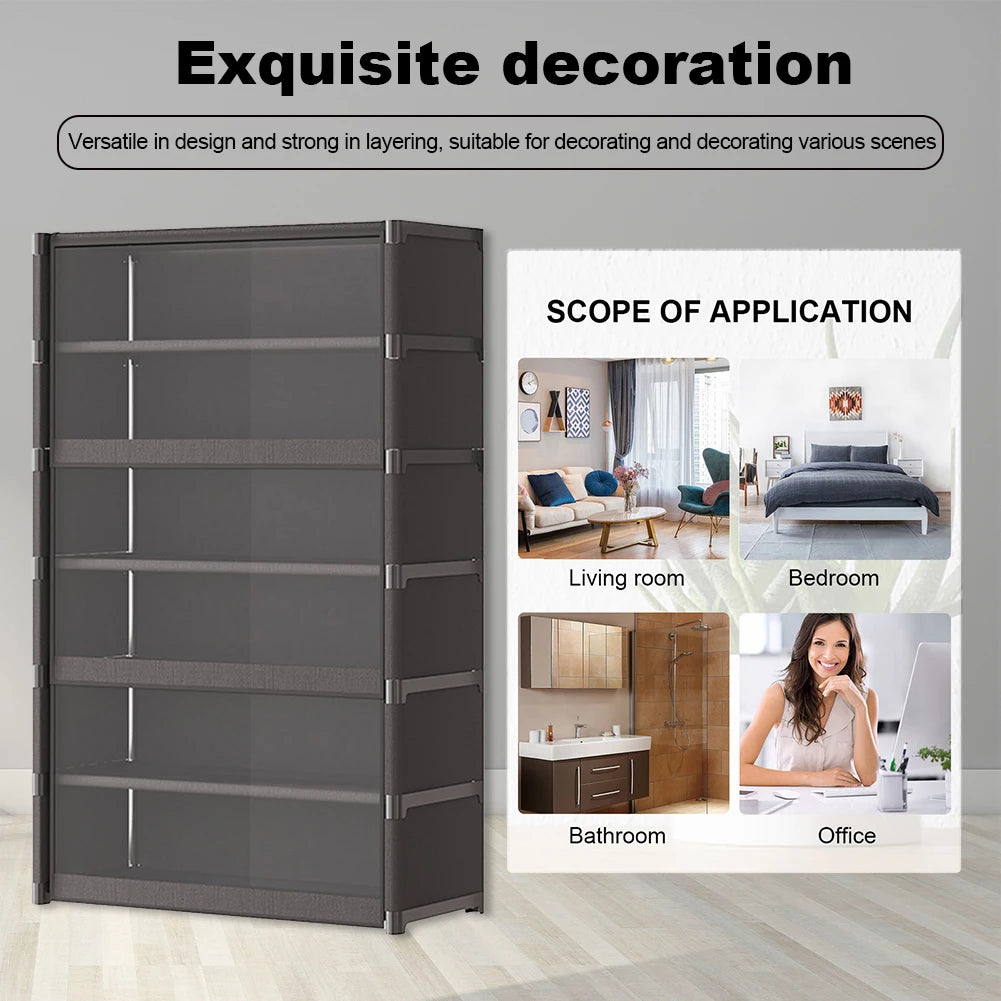 7 Tiers Storage Organizer w/Flip Door