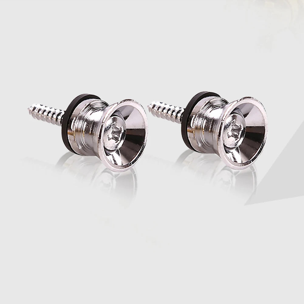 2pcs Professional Guitar Pegs Strap Lock Metal Anti-slip