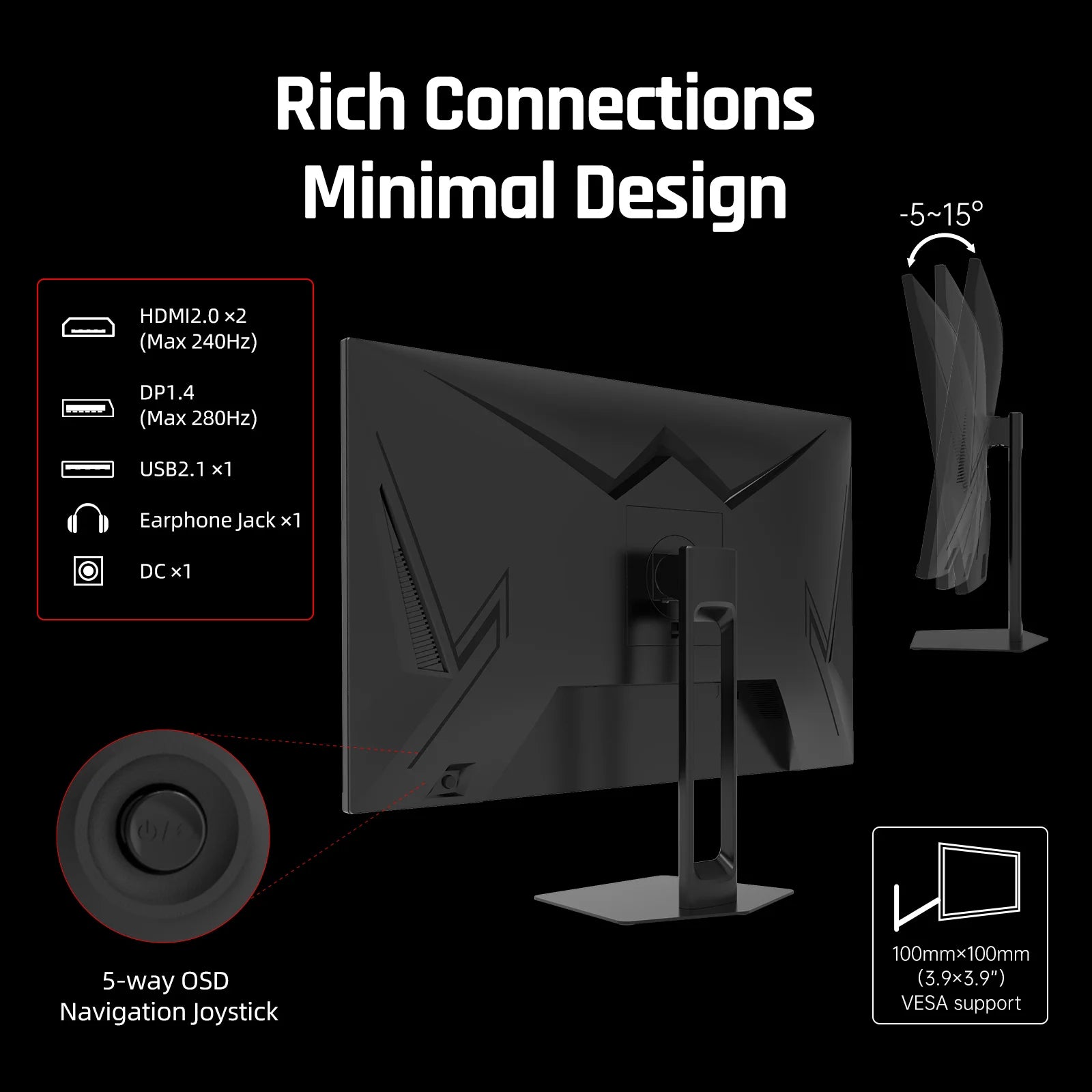 KTC 27-inch Gaming Monitor VA 280Hz, 1ms Response,