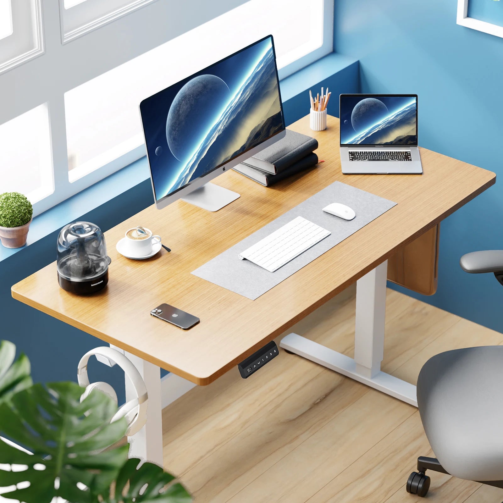 JHK Electric Standing Desk Height Adjustable stand/sit
