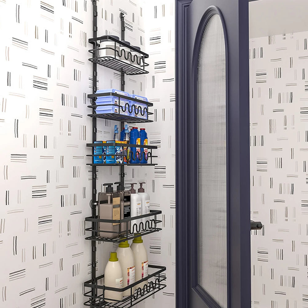 Metal Hanging Spice Rack, Multi-Tier Over the Door Organizer