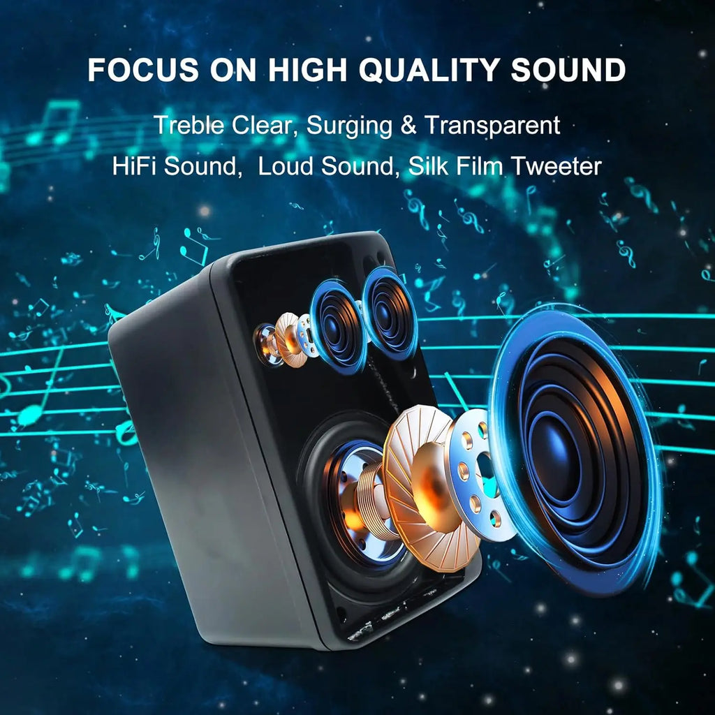 Herdio 3.5'' Passive Outdoor Speakers Subwoofer Wired Waterproof