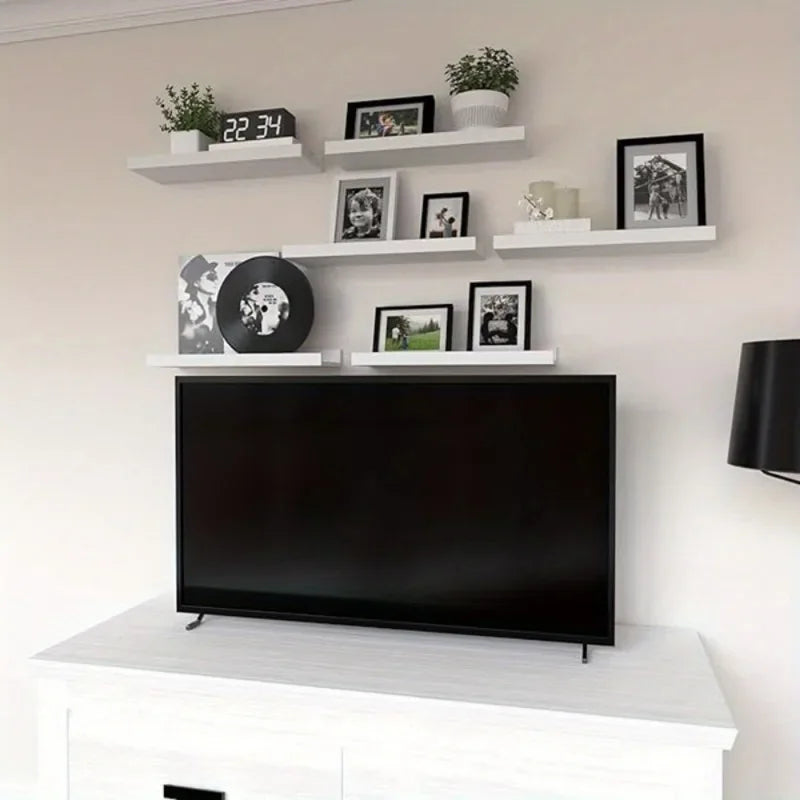 6 pieces Honor wall display stand, white
