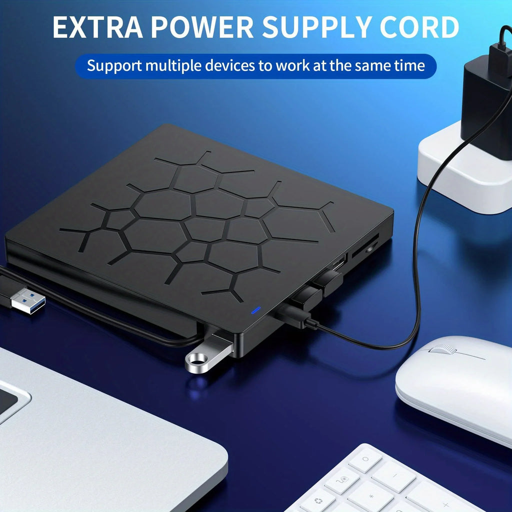 External Drive And 7 IN 1 3.0 Portable DVD Player