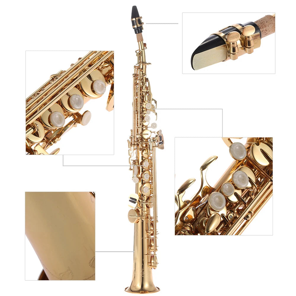 ammoon Brass Straight Soprano Bb B Flat