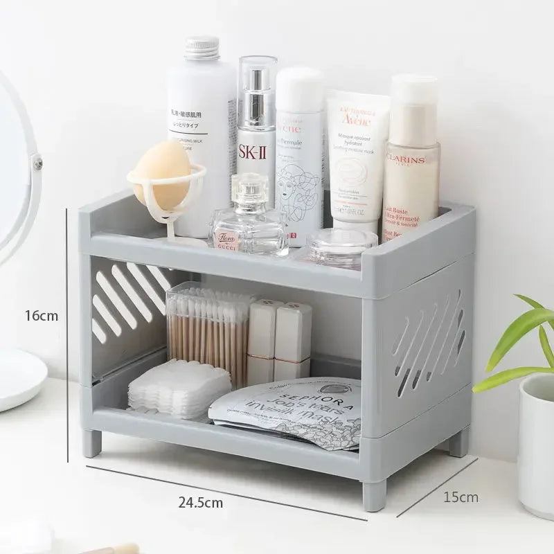 1PC Double Layer Storage Rack Rectangular