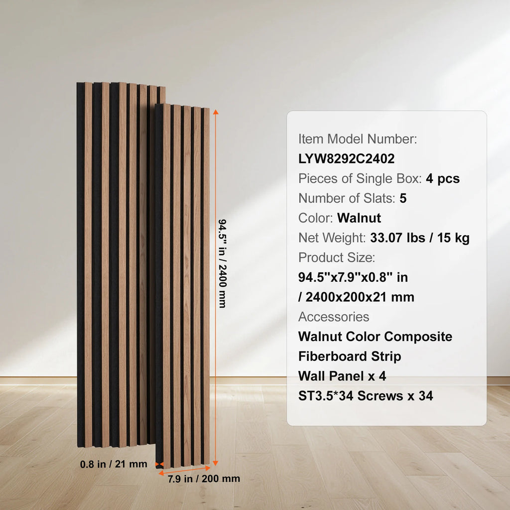 SucceBuy Wood Slat Acoustic Panels