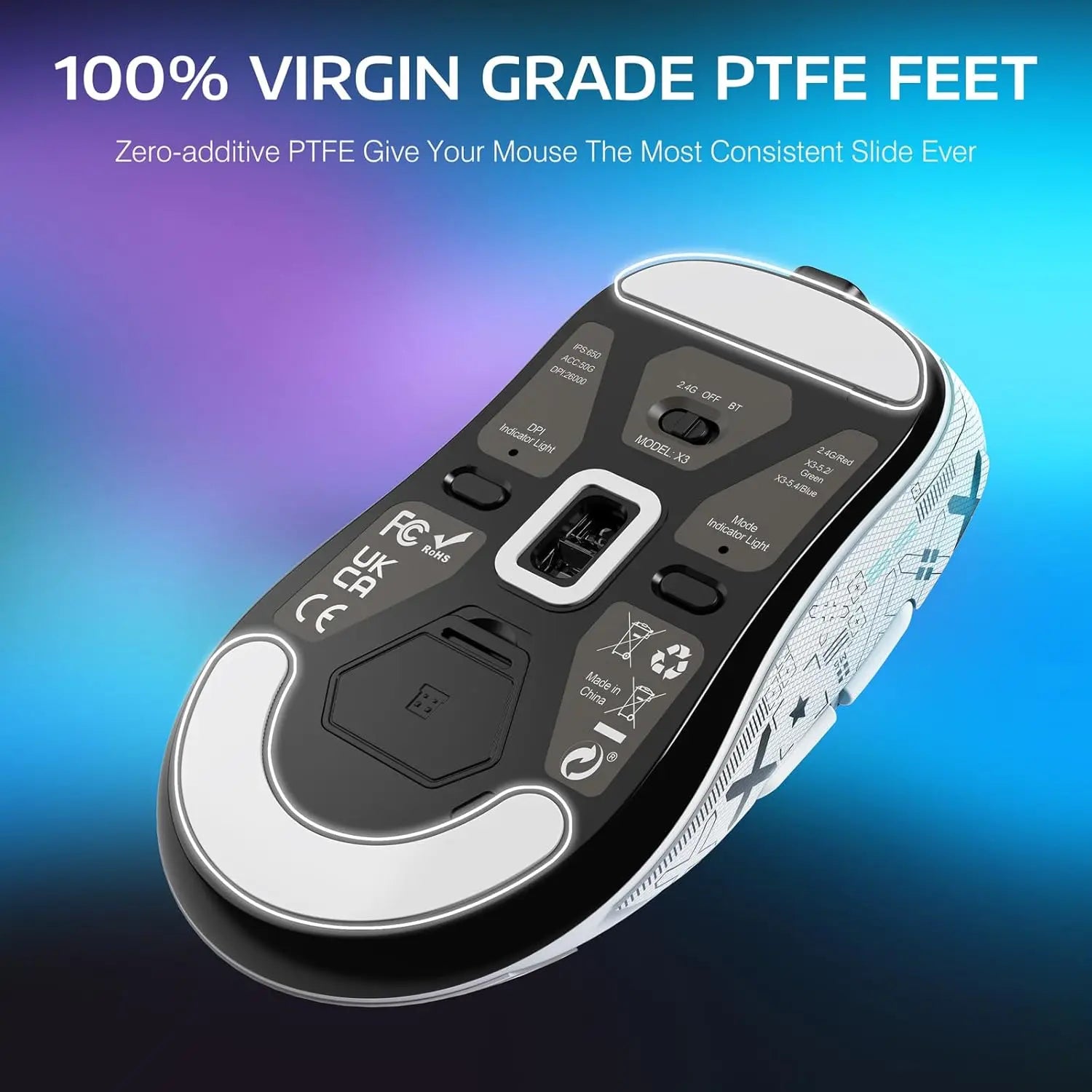 ATTACK SHARK X3 Lightweight Wireless Mouse Programmable Buttons