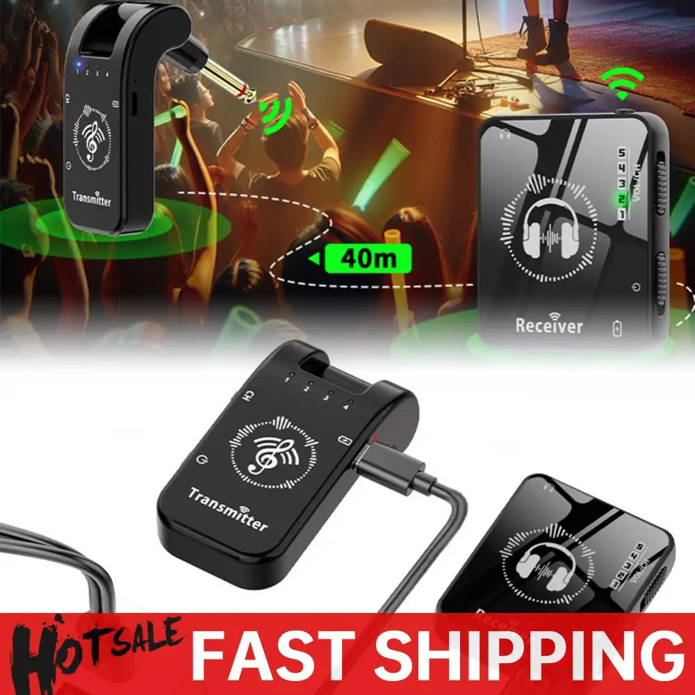 Wireless In-Ear Monitor System Rechargeable Transmitter Receiver
