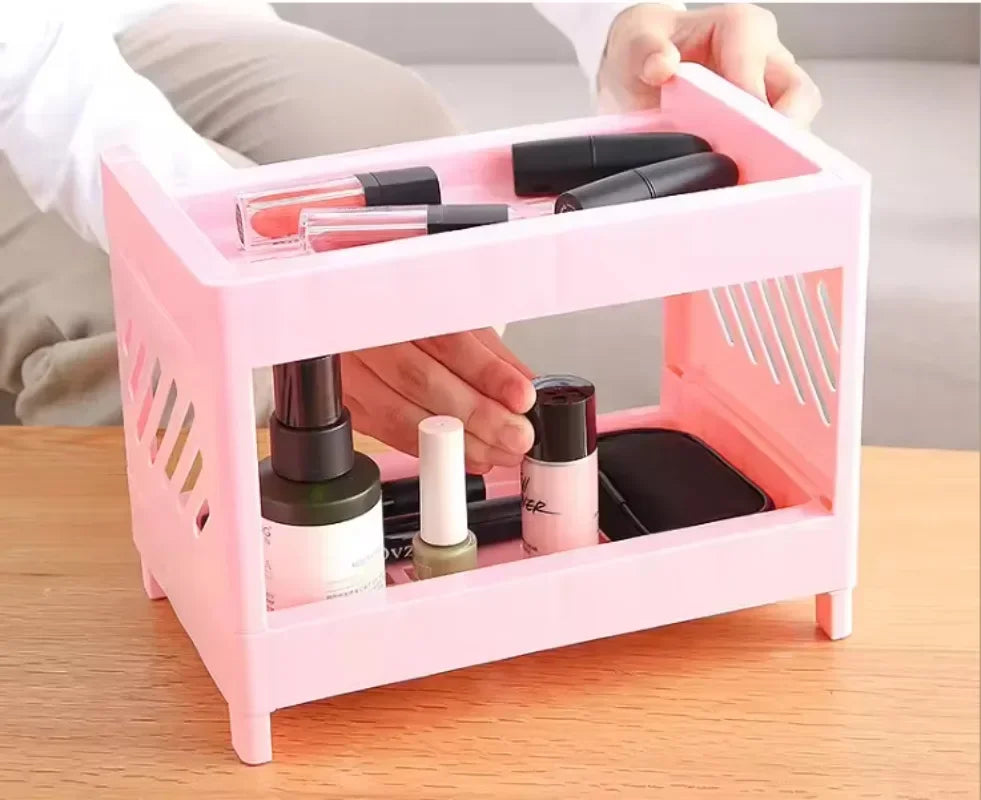 1PC Double Layer Storage Rack Rectangular