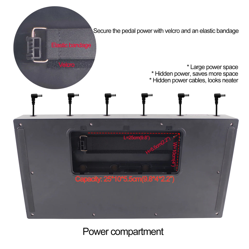 Guitar Pedal Board, Hidden Power Supply Design W/accessories