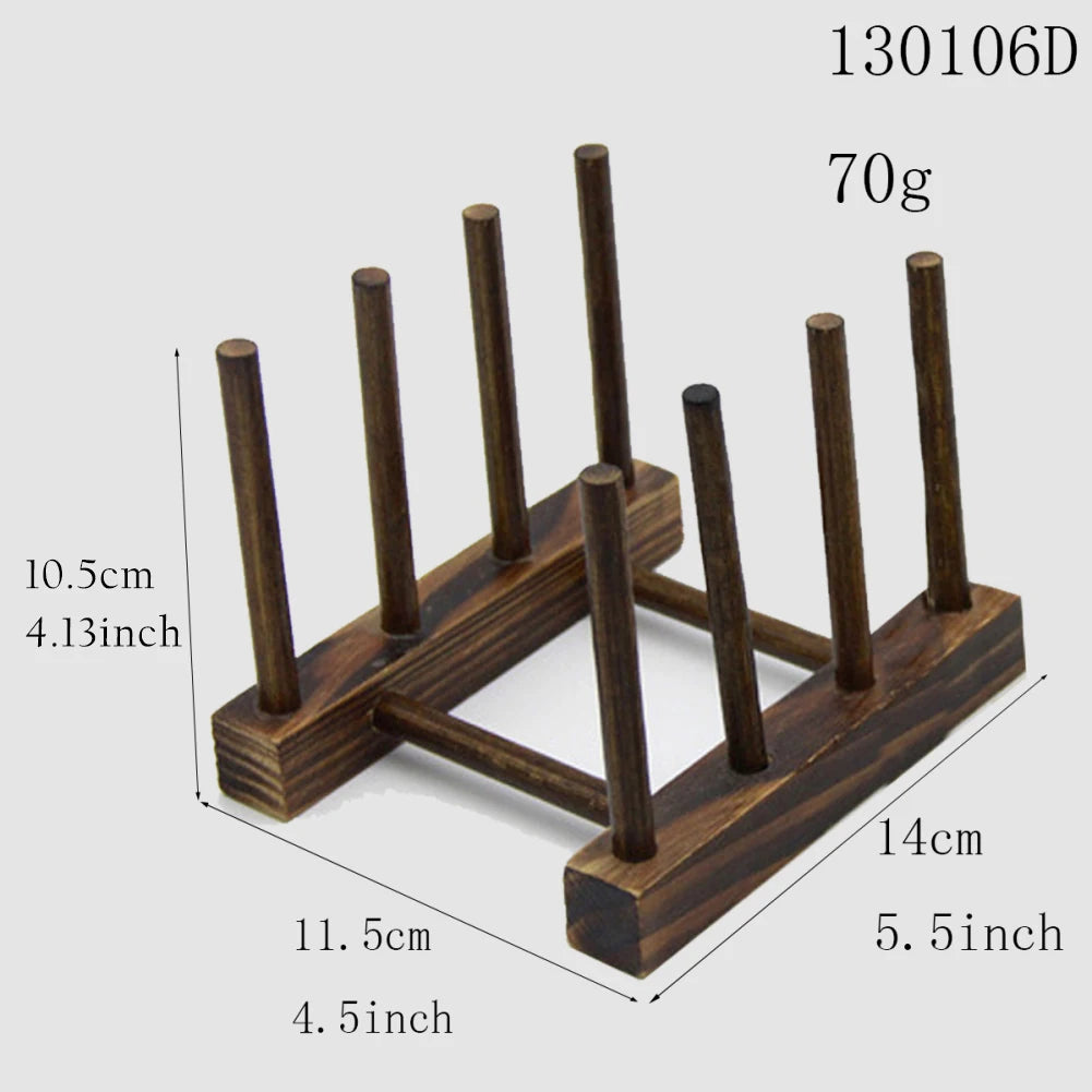 Wooden Kitchen Dish Drain Rack Storage Organizer