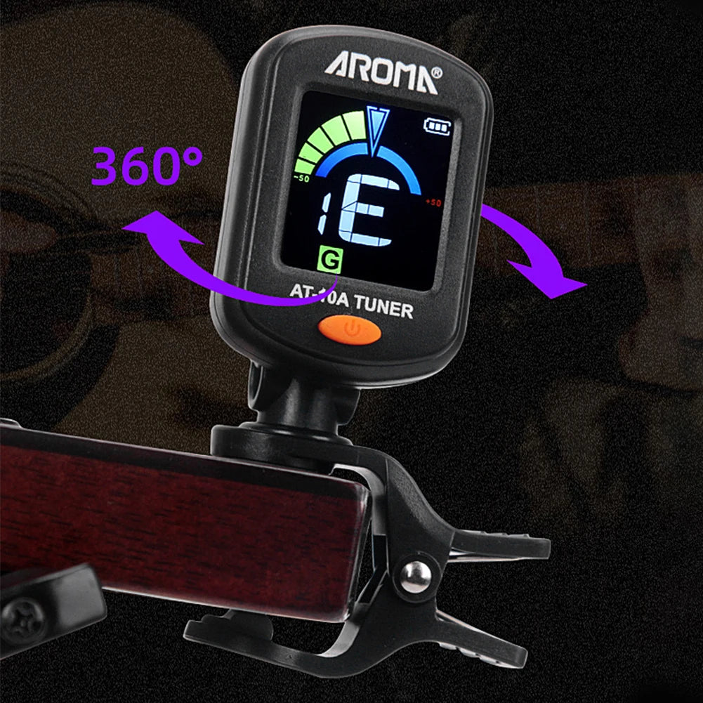 Digital Electronic Tuner Foldable Rotatable Rechargeable