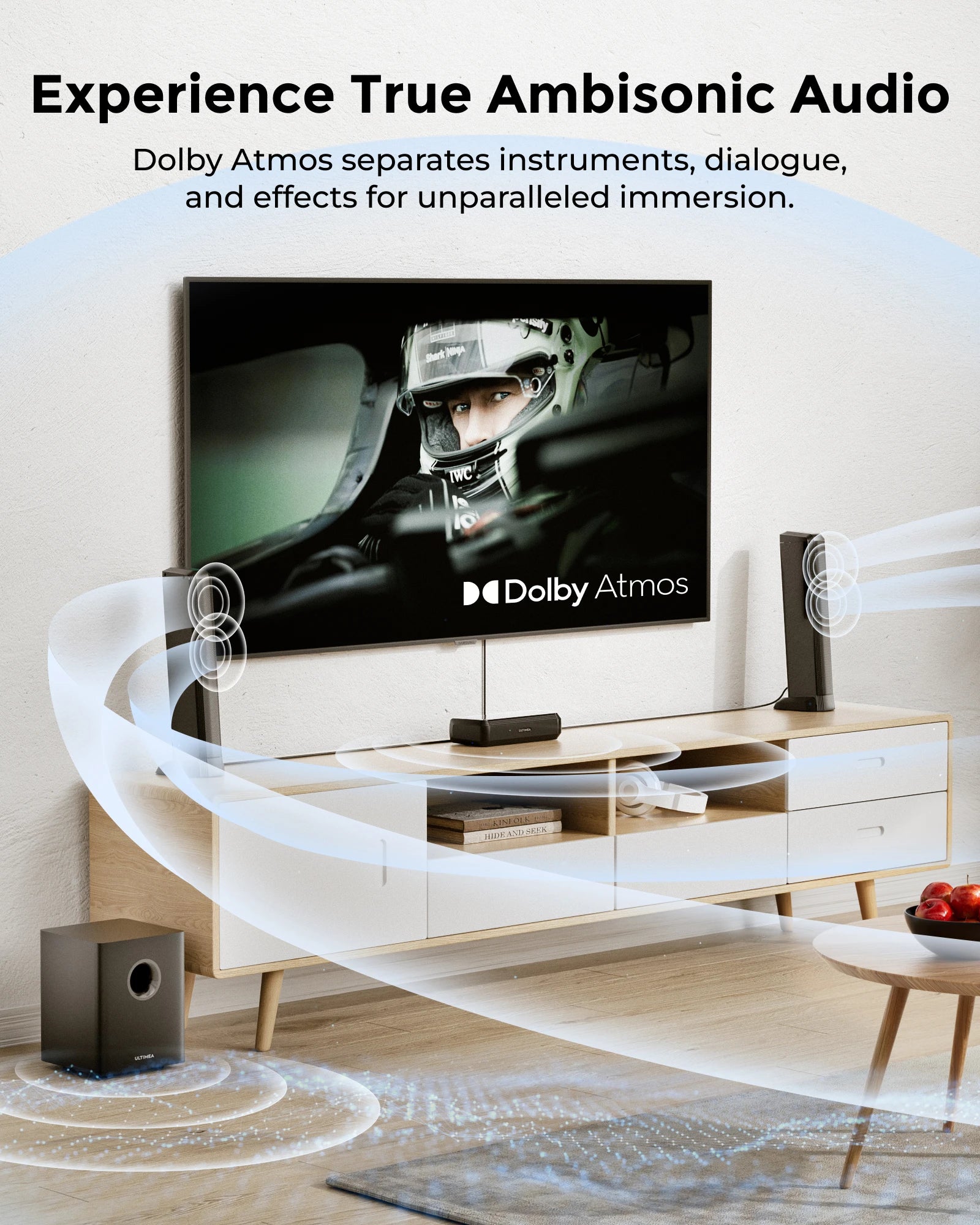 ULTIMEA 5.1 Detachable Soundbar for TV with Dolby Atmos