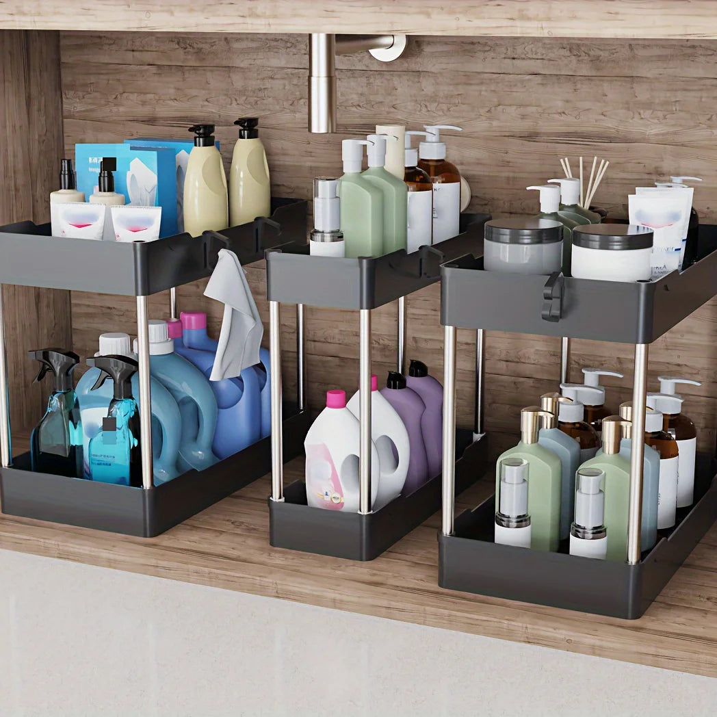 3pcs Under Sink Organizers Storage Racks