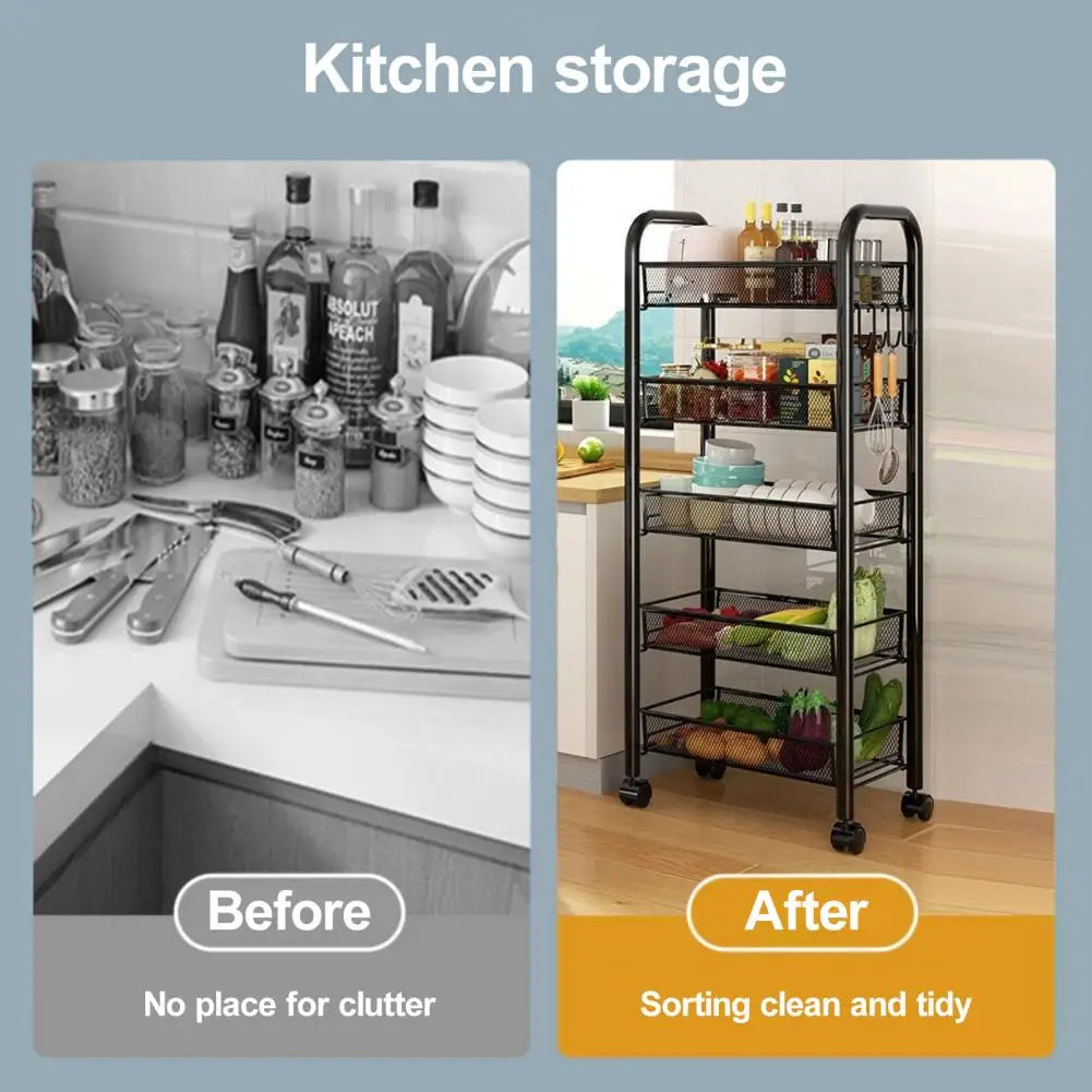 5 Tier Stackable produce shelf /W Wheels