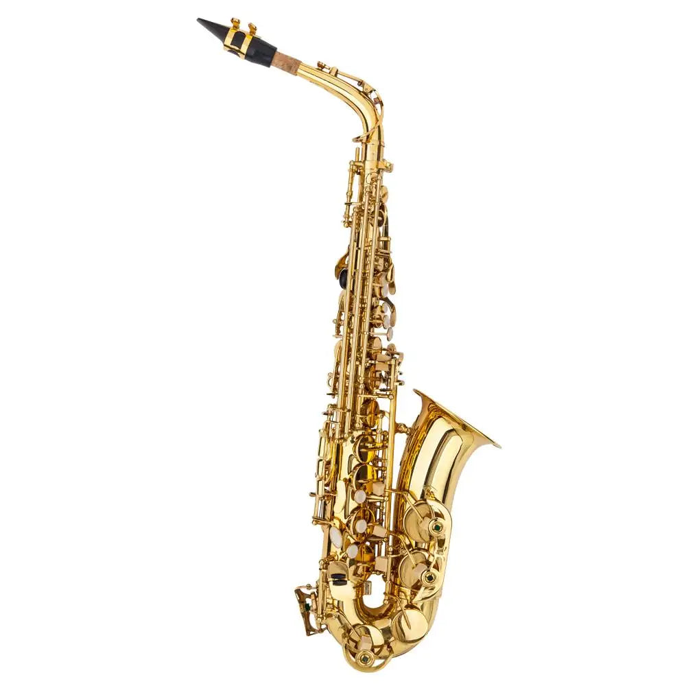 Elegant Alto E Saxophone with Lacquered Gold Finish