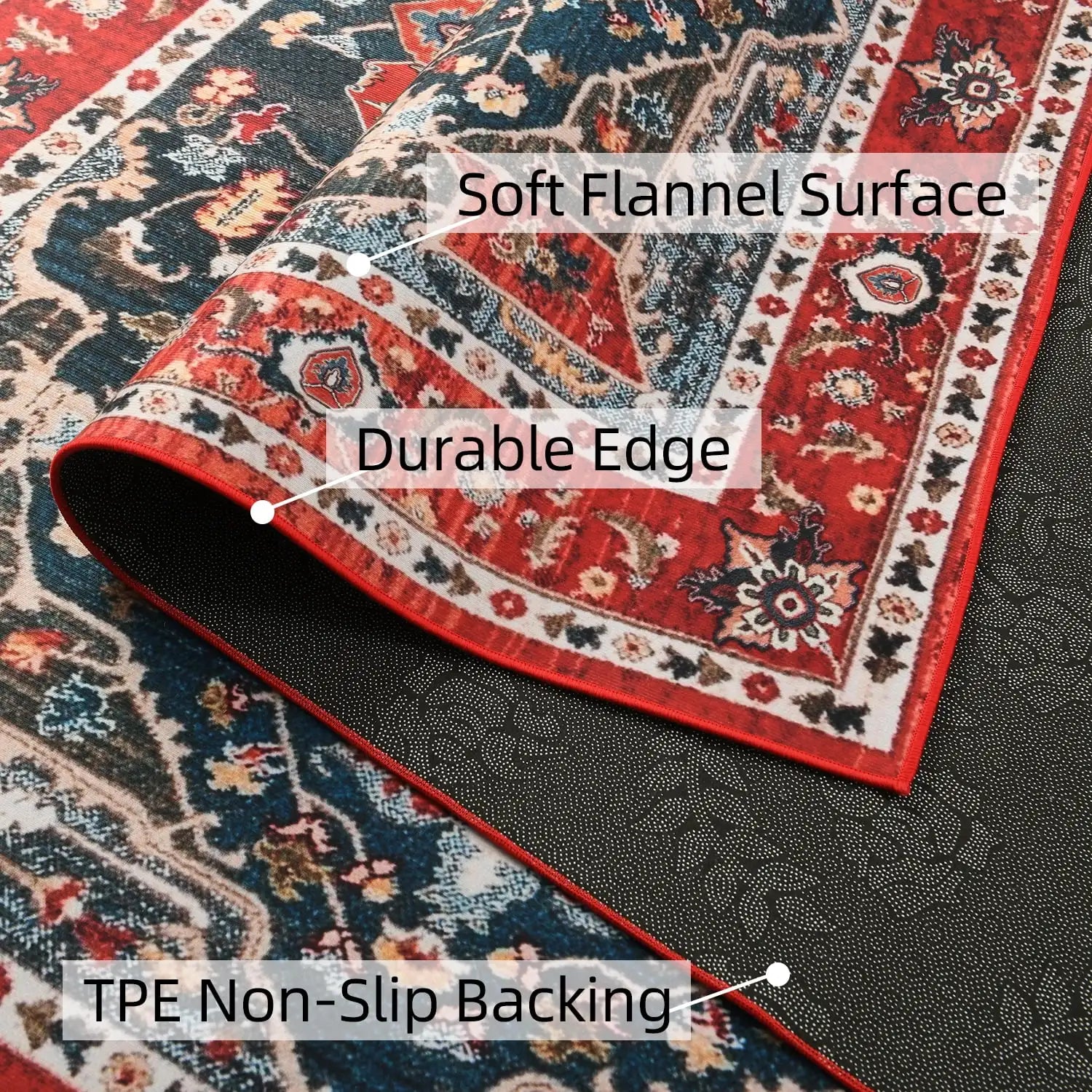 Vintage Bohemian Area Rug for Living Room Carpet