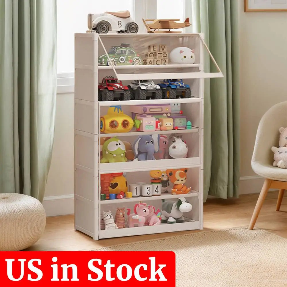 7 Tiers Storage Organizer w/Flip Door