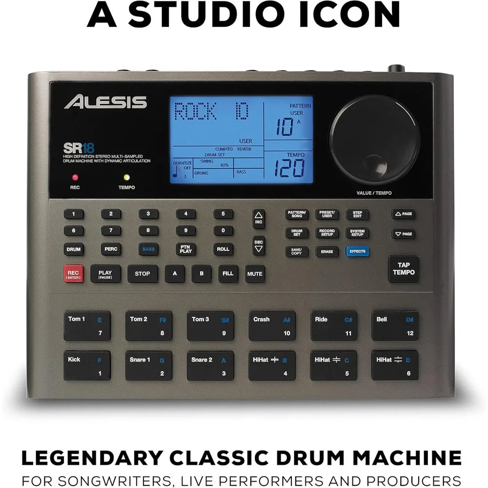 Studio-Grade Standalone Drum Machine With On-Board Sound Library