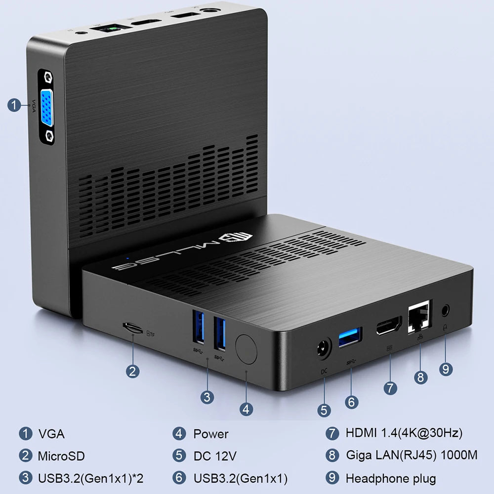 MLLSE M2 Air Mini PC Intel Celeron N4000 CPU Window11