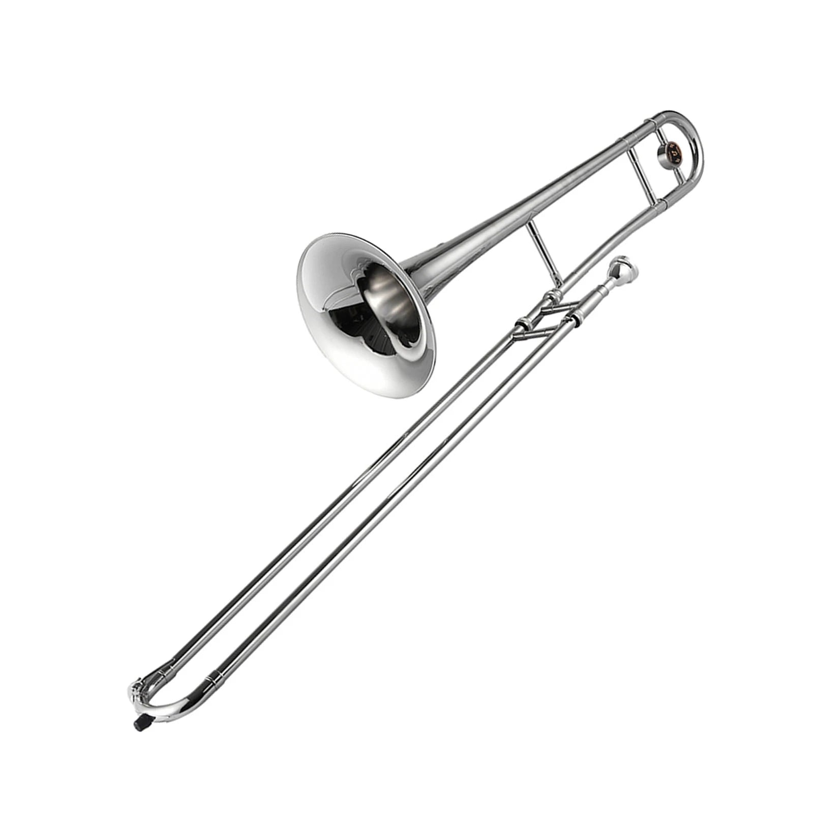 Bb Tone B flat Silver Trumpet Alto Trombone Brass Bb Tone B Flat Wind Instrument with Cupronickel Mouthpiece Brass Gold Lacquer