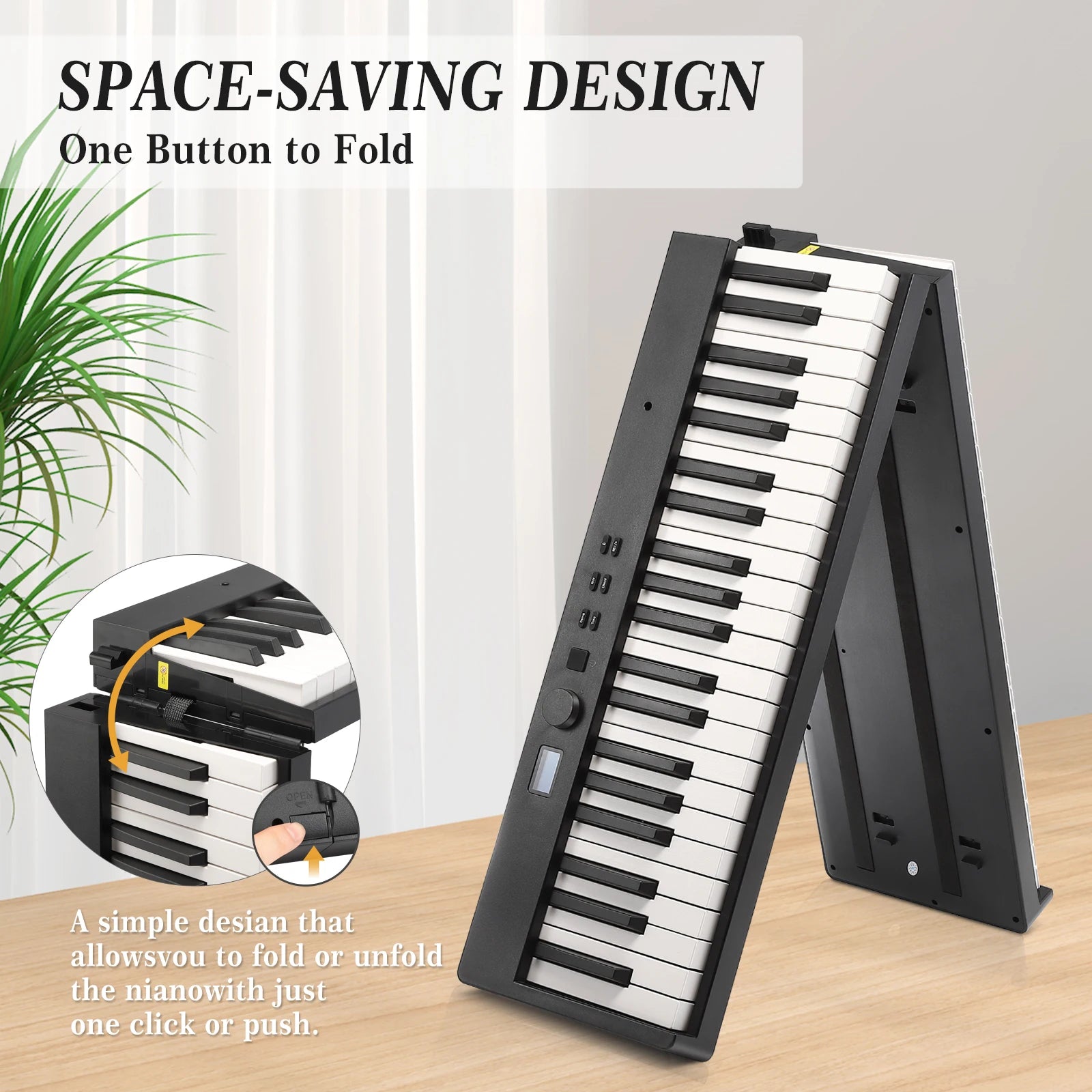 Folding Portable Piano Keyboard 88 Keys