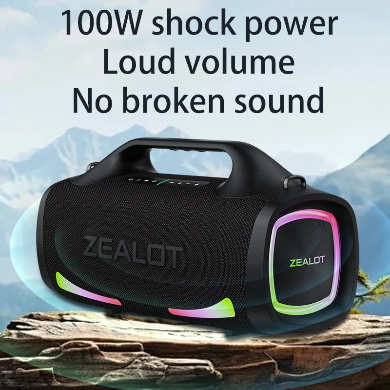 Zealot S79 100W Wireless speaker, Outdoor Portable Subwoofer