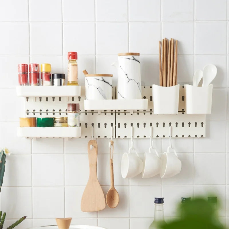 Hanging Storage Rack Punch-free Household Hole Board