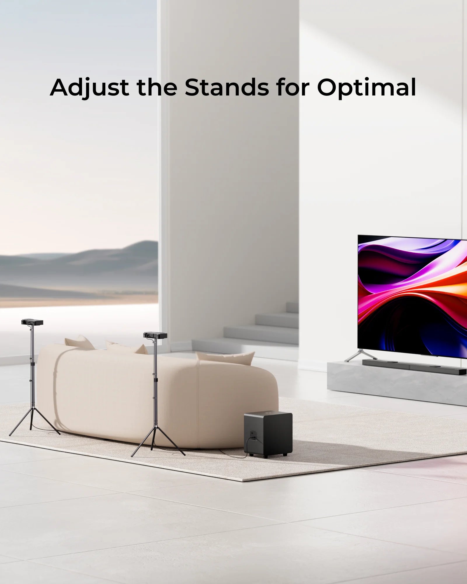 ULTIMEA Pair of Speaker Stands for Nova S90, Extendible