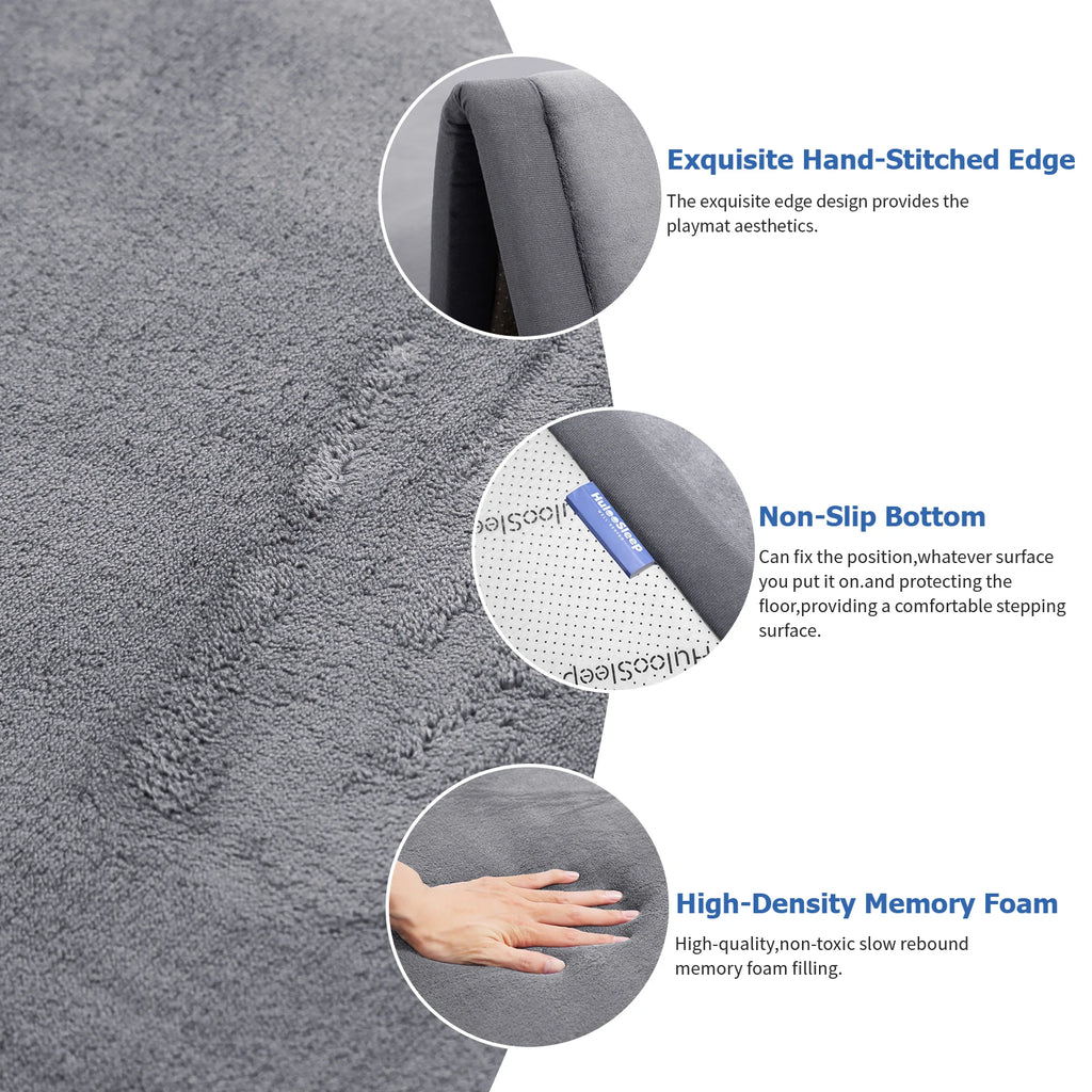 Memory Foam Playpen Mat with Non-slip Bottom