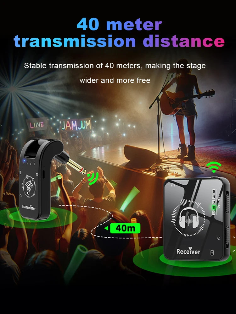 Wireless In-Ear Monitor System 40M Transmission Transmitter Receiver