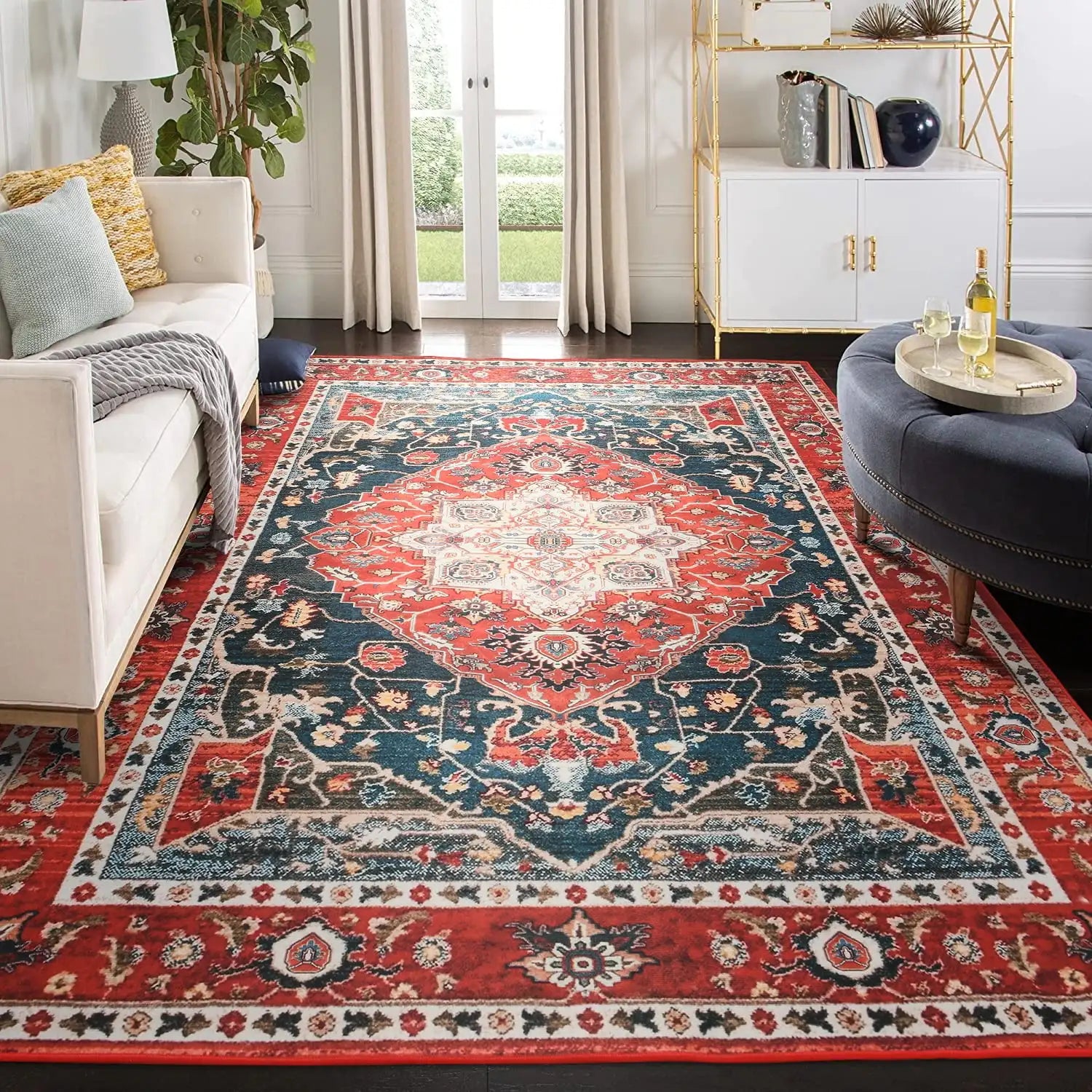 Vintage Bohemian Area Rug for Living Room Carpet