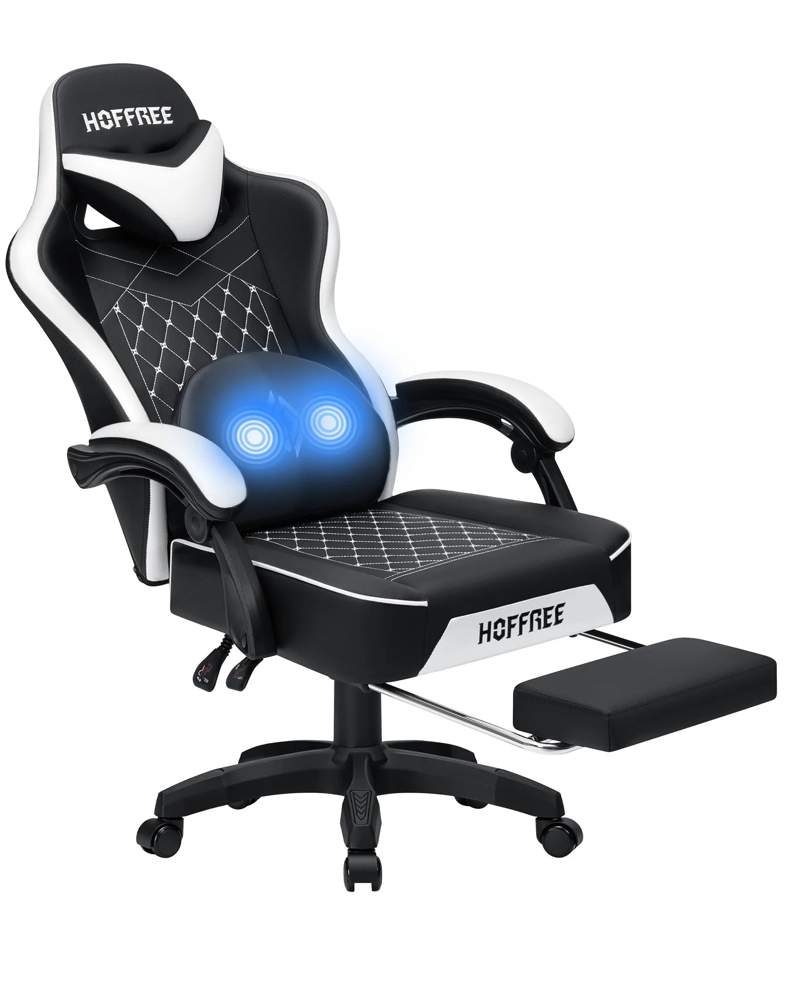 Ergonomic Adjustable Lumbar Cushion Headrest Single Function Massage