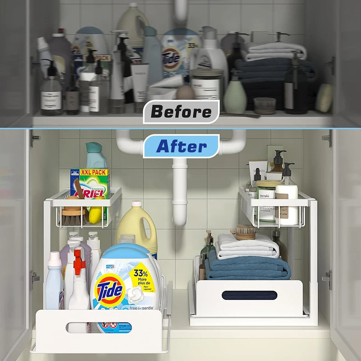 Under Sink Organizer and Pull-out, Rack