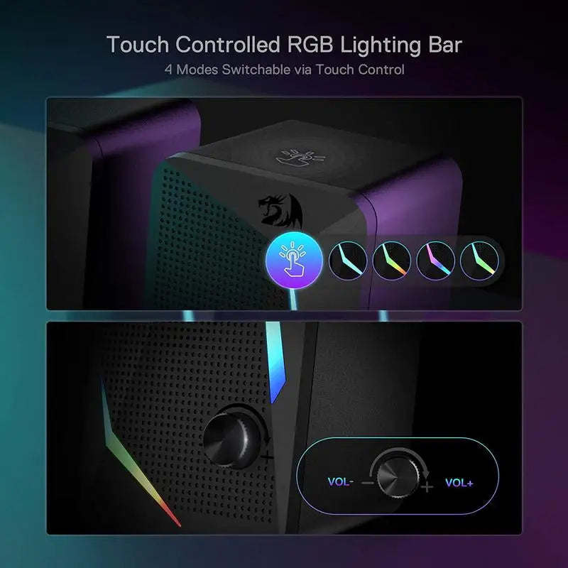 Redragon GS510 Waltz RGB Desktop Speakers, Enhanced