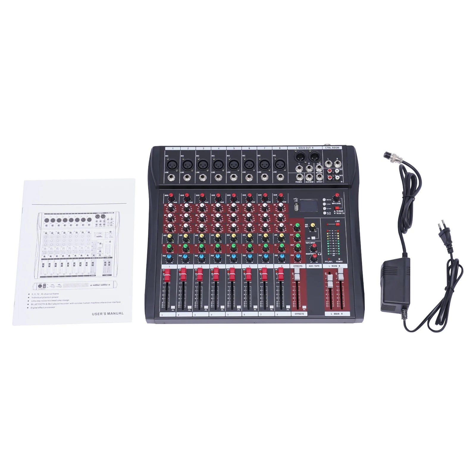7/8-Channel Professioneller Mixer, Soundboard Konsole