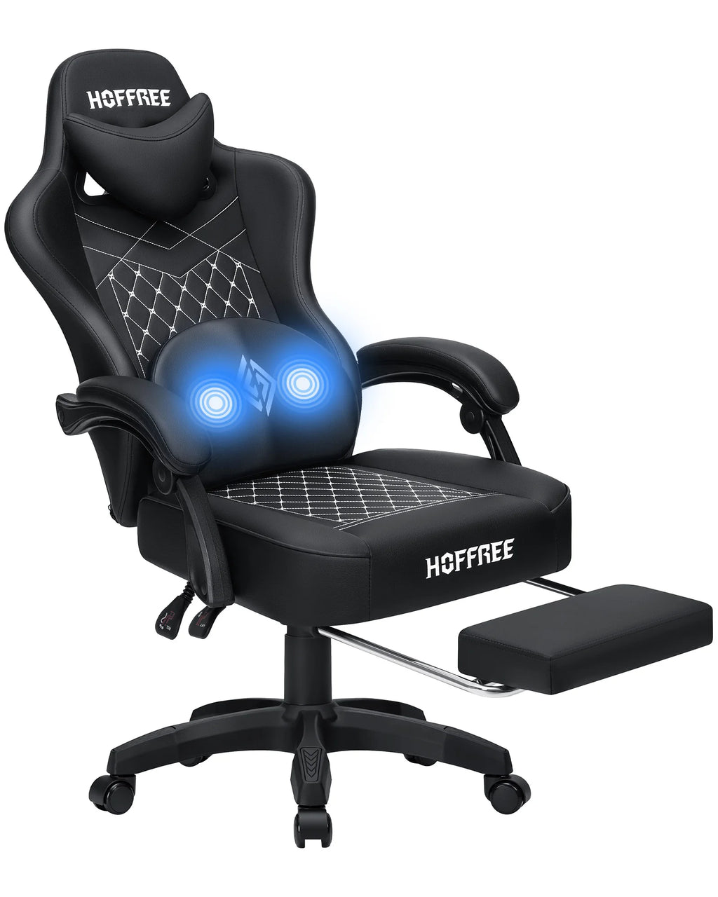 Ergonomic Adjustable Lumbar Cushion Headrest Single Function Massage