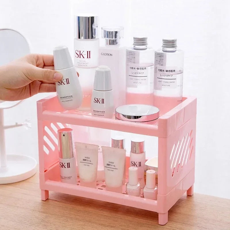 1PC Double Layer Storage Rack Rectangular